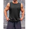 imageRuncati Mens Sleeveless Workout Tank Tops Athletic Muscle Gym T Shirts with PocketsBlack