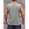 imageRuncati Mens Sleeveless Workout Tank Tops Athletic Muscle Gym T Shirts with PocketsGrey