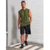 imageRuncati Mens Workout Tank Tops Sleeveless Muscle Cut Off Shirt Athletic Gym T ShirtsArmy Green