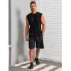 imageRuncati Mens Workout Tank Tops Sleeveless Muscle Cut Off Shirt Athletic Gym T ShirtsBlack
