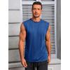 imageRuncati Mens Workout Tank Tops Sleeveless Muscle Cut Off Shirt Athletic Gym T ShirtsBlue