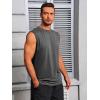 imageRuncati Mens Workout Tank Tops Sleeveless Muscle Cut Off Shirt Athletic Gym T ShirtsDark Gray