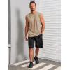 imageRuncati Mens Workout Tank Tops Sleeveless Muscle Cut Off Shirt Athletic Gym T ShirtsKhaki