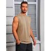imageRuncati Mens Workout Tank Tops Sleeveless Muscle Cut Off Shirt Athletic Gym T ShirtsKhaki