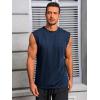 imageRuncati Mens Workout Tank Tops Sleeveless Muscle Cut Off Shirt Athletic Gym T ShirtsNavy
