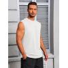 imageRuncati Mens Workout Tank Tops Sleeveless Muscle Cut Off Shirt Athletic Gym T ShirtsWhite
