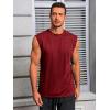 imageRuncati Mens Workout Tank Tops Sleeveless Muscle Cut Off Shirt Athletic Gym T ShirtsWine Red