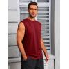 imageRuncati Mens Workout Tank Tops Sleeveless Muscle Cut Off Shirt Athletic Gym T ShirtsWine Red