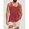 imageRuncati Mens Workout Tank Tops Sleeveless Shirt Muscle Gym Bodybuilding Fitness Training Loose Fit T ShirtsBurgundy