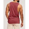 imageRuncati Mens Workout Tank Tops Sleeveless Shirt Muscle Gym Bodybuilding Fitness Training Loose Fit T ShirtsBurgundy