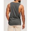 imageRuncati Mens Workout Tank Tops Sleeveless Shirt Muscle Gym Bodybuilding Fitness Training Loose Fit T ShirtsDark Grey