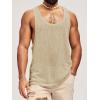 imageRuncati Mens Workout Tank Tops Sleeveless Shirt Muscle Gym Bodybuilding Fitness Training Loose Fit T ShirtsKhaki