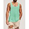 imageRuncati Mens Workout Tank Tops Sleeveless Shirt Muscle Gym Bodybuilding Fitness Training Loose Fit T ShirtsMint