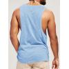 imageRuncati Mens Workout Tank Tops Sleeveless Shirt Muscle Gym Bodybuilding Fitness Training Loose Fit T ShirtsSky Blue