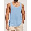 imageRuncati Mens Workout Tank Tops Sleeveless Shirt Muscle Gym Bodybuilding Fitness Training Loose Fit T ShirtsSky Blue