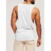 imageRuncati Mens Workout Tank Tops Sleeveless Shirt Muscle Gym Bodybuilding Fitness Training Loose Fit T ShirtsWhite