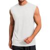 imageRuncati Mens Workout Tank Tops Sleeveless Muscle Cut Off Shirt Athletic Gym T ShirtsWhite