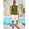 imageRuncati Mens Crochet Tank Tops See Through Knitted Sleeveless TShirts Muscle Summer Beach Hippie Shirts with PocketArmy Green