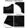 imageRuncati Mens Crochet Tank Tops See Through Knitted Sleeveless TShirts Muscle Summer Beach Hippie Shirts with PocketBlack