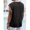 imageRuncati Mens Knitted Tank Tops Casual Crochet Cap Sleeve TShirts Summer Beach Hippie Sweater VestBlack