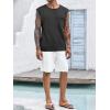 imageRuncati Mens Knitted Tank Tops Casual Crochet Cap Sleeve TShirts Summer Beach Hippie Sweater VestBlack