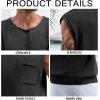 imageRuncati Mens Knitted Tank Tops Casual Crochet Cap Sleeve TShirts Summer Beach Hippie Sweater VestBlack