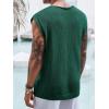 imageRuncati Mens Knitted Tank Tops Casual Crochet Cap Sleeve TShirts Summer Beach Hippie Sweater VestDark Green