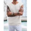 imageRuncati Mens Knitted Tank Tops Casual Crochet Cap Sleeve TShirts Summer Beach Hippie Sweater VestWhite