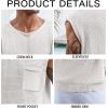 imageRuncati Mens Knitted Tank Tops Casual Crochet Cap Sleeve TShirts Summer Beach Hippie Sweater VestWhite