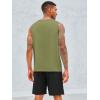 imageRuncati Mens Sleeveless Tank Tops Crewneck Workout Gym Cotton Muscle Pocket T ShirtArmy Green