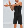 imageRuncati Mens Sleeveless Tank Tops Crewneck Workout Gym Cotton Muscle Pocket T ShirtBlack