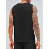 imageRuncati Mens Sleeveless Tank Tops Crewneck Workout Gym Cotton Muscle Pocket T ShirtBlack