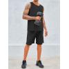 imageRuncati Mens Sleeveless Tank Tops Crewneck Workout Gym Cotton Muscle Pocket T ShirtBlack