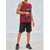 imageRuncati Mens Sleeveless Tank Tops Crewneck Workout Gym Cotton Muscle Pocket T ShirtBurgundy