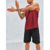imageRuncati Mens Sleeveless Tank Tops Crewneck Workout Gym Cotton Muscle Pocket T ShirtBurgundy