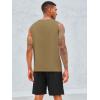 imageRuncati Mens Sleeveless Tank Tops Crewneck Workout Gym Cotton Muscle Pocket T ShirtCamel