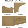 imageRuncati Mens Sleeveless Tank Tops Crewneck Workout Gym Cotton Muscle Pocket T ShirtCamel