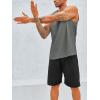 imageRuncati Mens Sleeveless Tank Tops Crewneck Workout Gym Cotton Muscle Pocket T ShirtDark Grey
