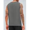 imageRuncati Mens Sleeveless Tank Tops Crewneck Workout Gym Cotton Muscle Pocket T ShirtDark Grey