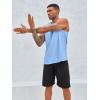 imageRuncati Mens Sleeveless Tank Tops Crewneck Workout Gym Cotton Muscle Pocket T ShirtLight Blue