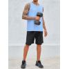 imageRuncati Mens Sleeveless Tank Tops Crewneck Workout Gym Cotton Muscle Pocket T ShirtLight Blue