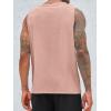 imageRuncati Mens Sleeveless Tank Tops Crewneck Workout Gym Cotton Muscle Pocket T ShirtPink