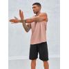 imageRuncati Mens Sleeveless Tank Tops Crewneck Workout Gym Cotton Muscle Pocket T ShirtPink