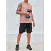 imageRuncati Mens Sleeveless Tank Tops Crewneck Workout Gym Cotton Muscle Pocket T ShirtPink
