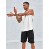 imageRuncati Mens Sleeveless Tank Tops Crewneck Workout Gym Cotton Muscle Pocket T ShirtWhite