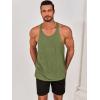 imageRuncati Mens Workout Tank Tops Gym Muscle Athletic Sleeveless T Shirts Bodybuilding Training Fitness TopsArmy Green