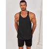 imageRuncati Mens Workout Tank Tops Gym Muscle Athletic Sleeveless T Shirts Bodybuilding Training Fitness TopsBlackDark Grey