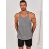 imageRuncati Mens Workout Tank Tops Gym Muscle Athletic Sleeveless T Shirts Bodybuilding Training Fitness TopsBlackGrey