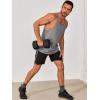 imageRuncati Mens Workout Tank Tops Gym Muscle Athletic Sleeveless T Shirts Bodybuilding Training Fitness TopsBlackGrey