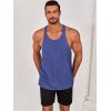 imageRuncati Mens Workout Tank Tops Gym Muscle Athletic Sleeveless T Shirts Bodybuilding Training Fitness TopsBlueBlack